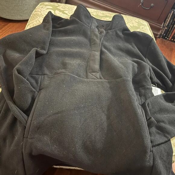 32 Degrees Fleece Half-Snap Pullover Top in Black Size M New with Tag TL2FCF63ME - Picture 2 of 7
